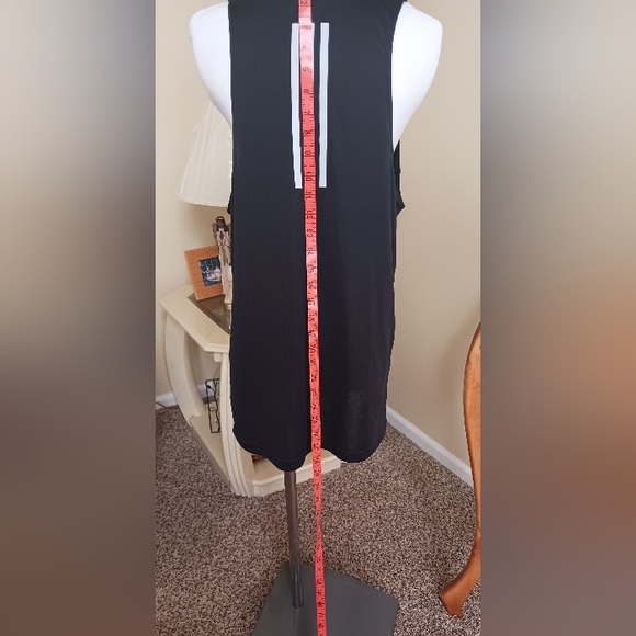 Adidas Running Prime Green Tank With Reflective Sripe On The Back. Black L EUC - Picture 6 of 9